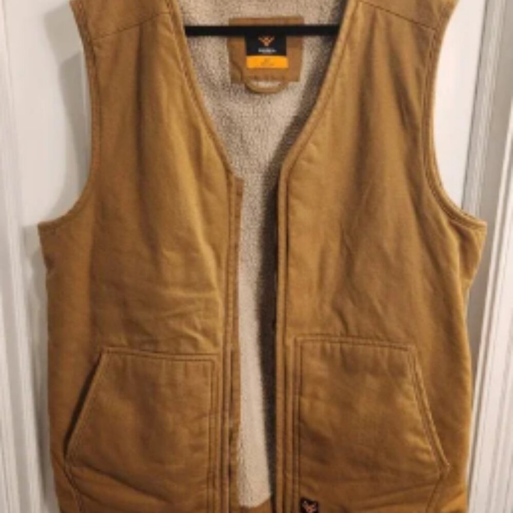 Hawx Men's Weathered‎ Duck Canvas Sherpa Lined Vest - Extra Large Tall XLT